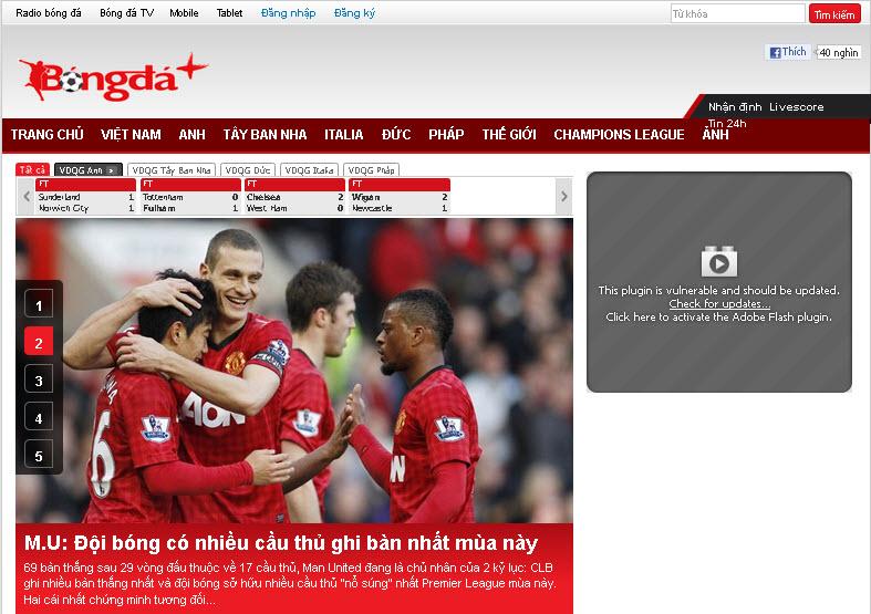 Thiết kế website bóng đá online chất lượng, tốc độ load nhanh